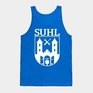 Suhl Coat of Arms with Simson Star / Sparrowhawk / Hawk (white) Tank Top